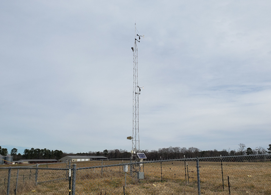 The ECONet station at Butner Beef Cattle Laboratory.