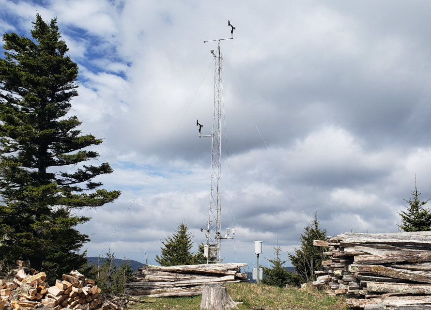 The ECONet station at Mount Mitchell State Park.
