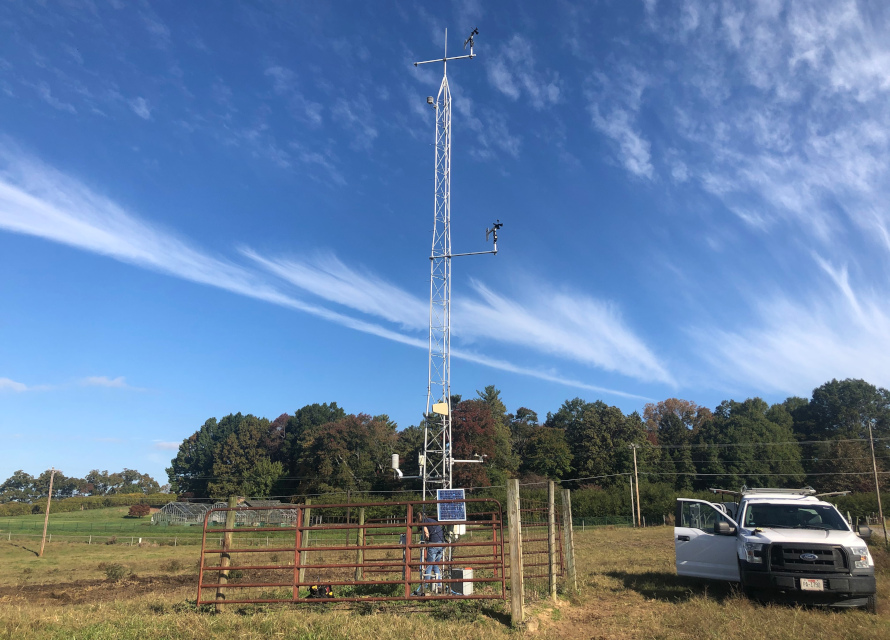 The ECONet station at Upper Piedmont Research Station.