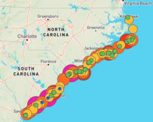 Screenshot for Carolinas TC landfall